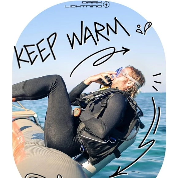 Men's Black Neoprene Wetsuit NWT - Picture 5 of 16